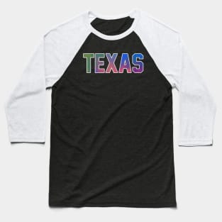 Texas Tie Dye Jersey Letter Baseball T-Shirt